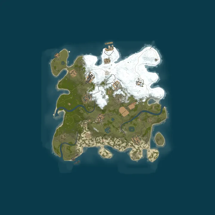 Map of [PVE] Gibberish Rust 10x Skills|RaidBases|Zombie|Kits|Convoy