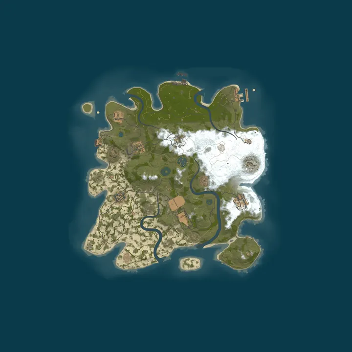 Map of RustSide Solo/Duo/Trio 2x | Next Wipe in 2 Hours