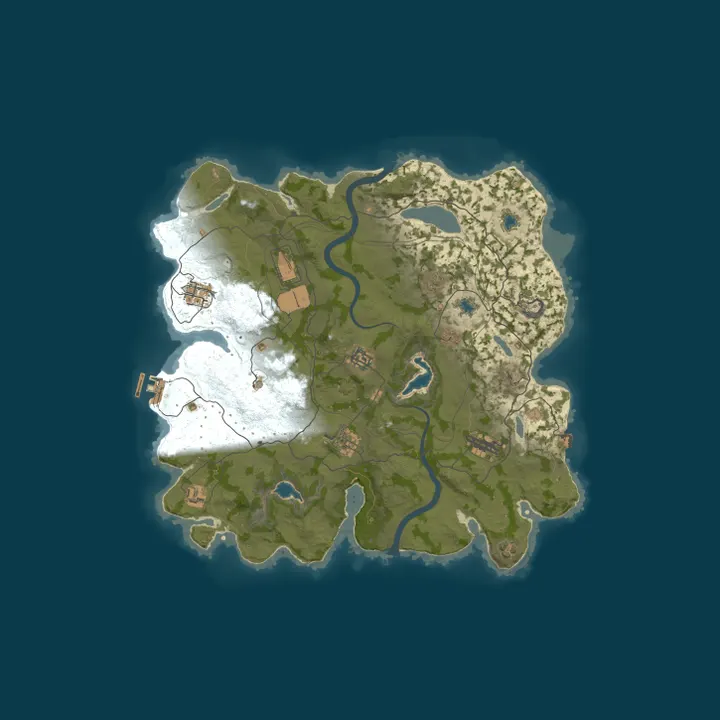 Map of SaltyWetClam Solo Duo [EU] 2x Monthly Wipe (Noob Friendly)